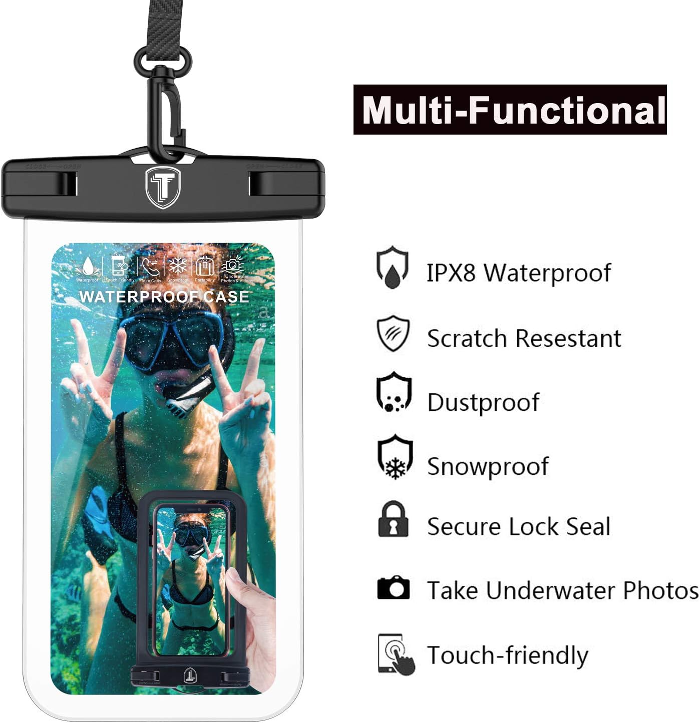 Waterproof Phone Pouch for Samsung Galaxy S25 Ultra S24 Plus S23 S22 S21 FE Note 20 A03S A13 A14 A15 A16 A51 A71 A23