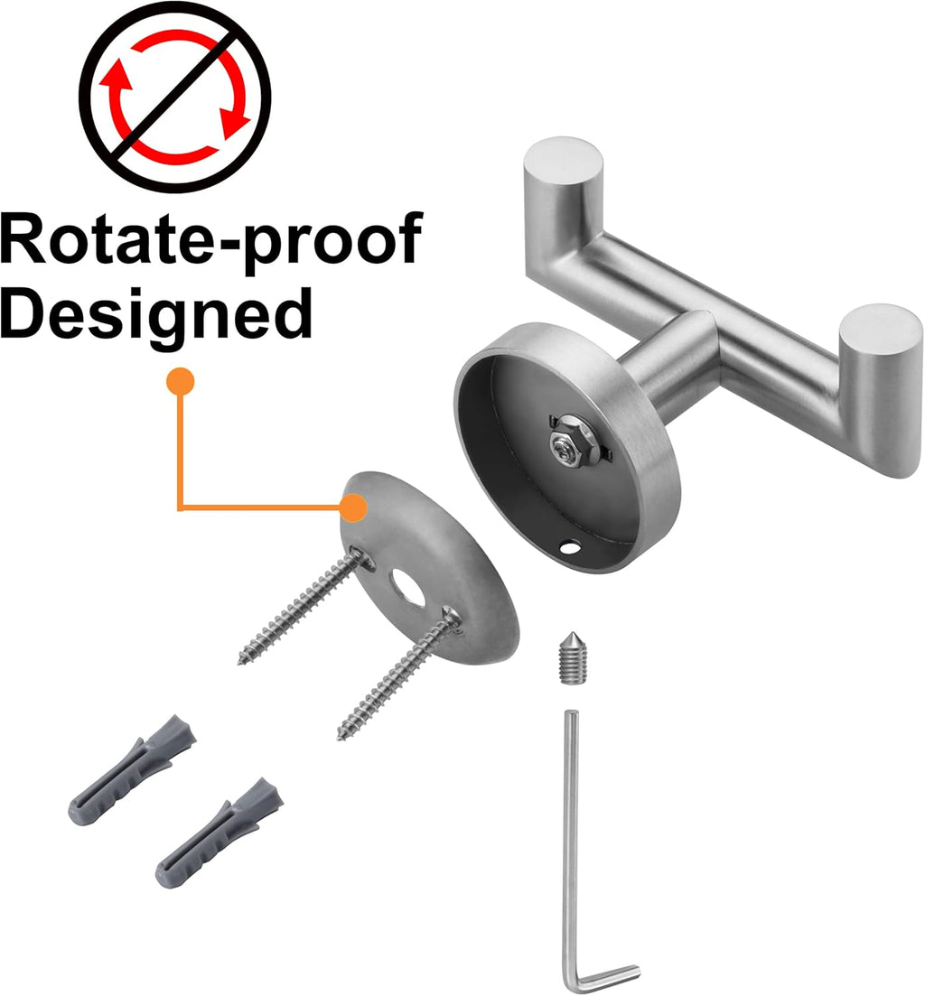 Towel Hooks for Bathrooms,Brushed Nickel Towel Hook for Kitchen Bathroom,SUS304 Stainless Steel Coat Hook,Heavy Duty