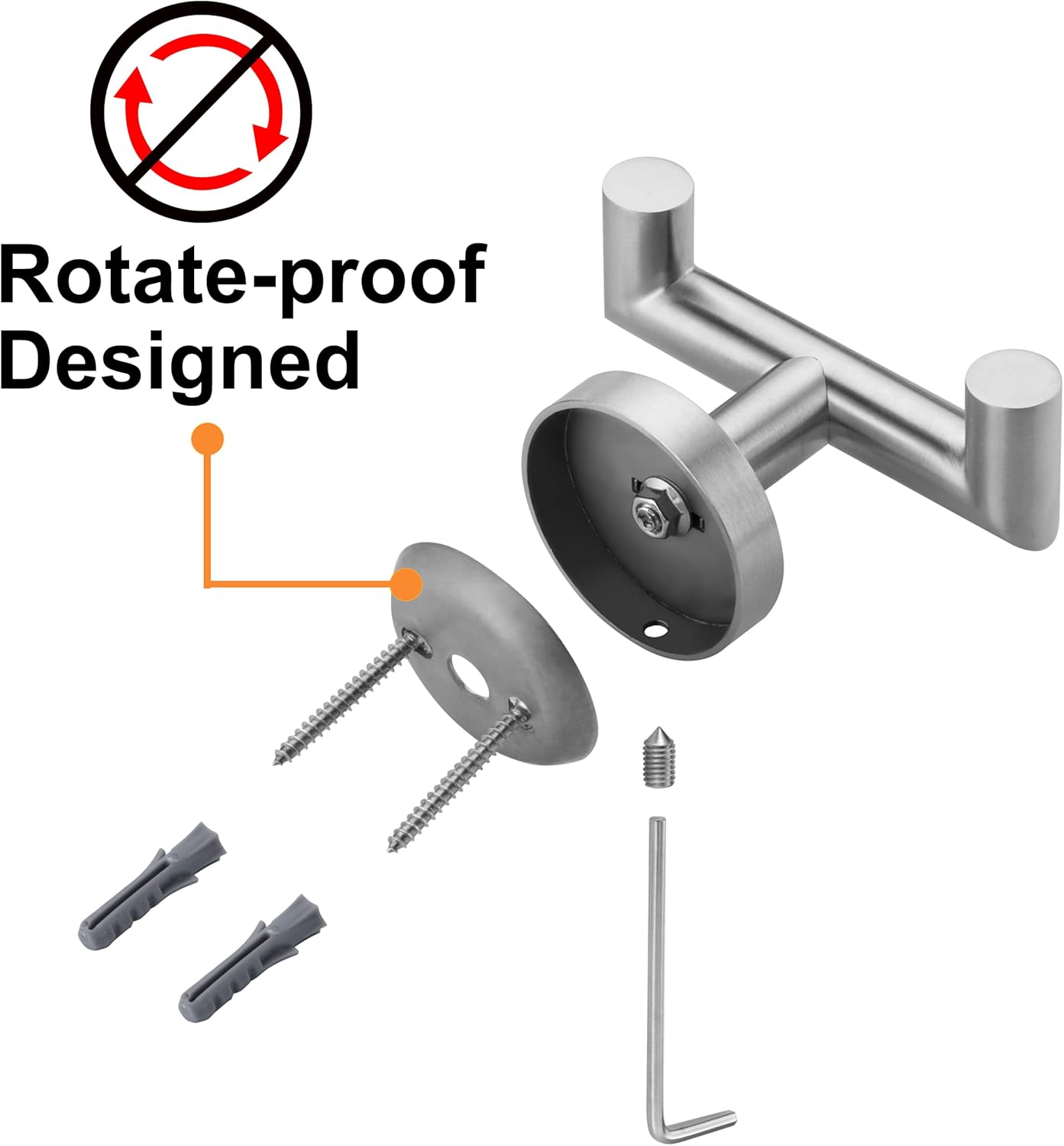 Towel Hooks for Bathrooms,Brushed Nickel Towel Hook for Kitchen Bathroom,SUS304 Stainless Steel Coat Hook,Heavy Duty