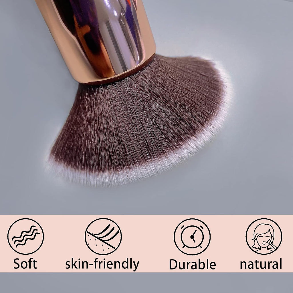 Foundation Brush For Liquid Makeup :Angled & Flat Top Kabuki Brush Synthetic Professional Makeup Brush For