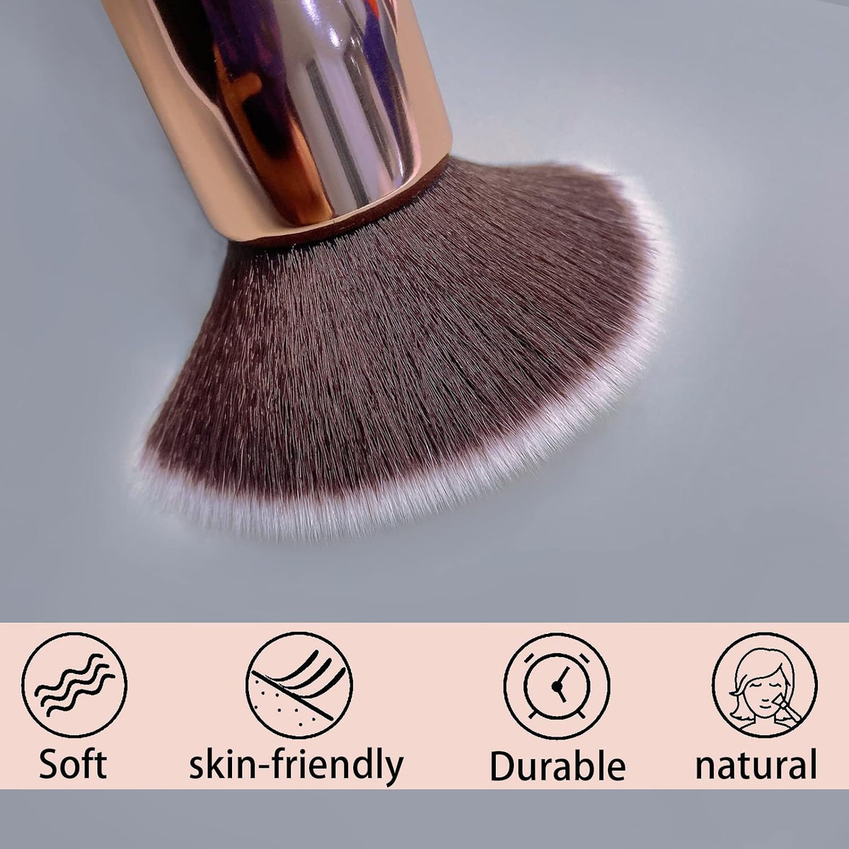 Foundation Brush For Liquid Makeup :Angled & Flat Top Kabuki Brush Synthetic Professional Makeup Brush For