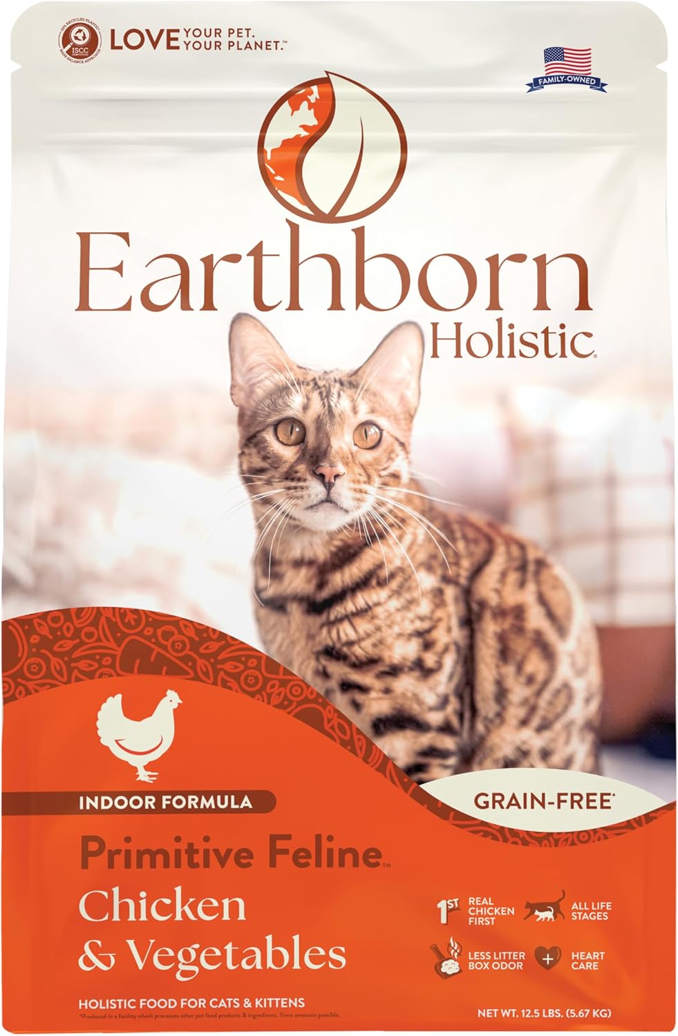 Primitive Feline Grain Free Chicken Dry Cat Food 12.5 lb
