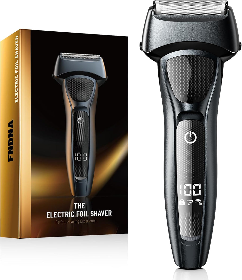 Foil Shaver for Men: Rechargeable Electric Razor Cordless - Waterproof Wet & Dry Electric Shaver with Precision