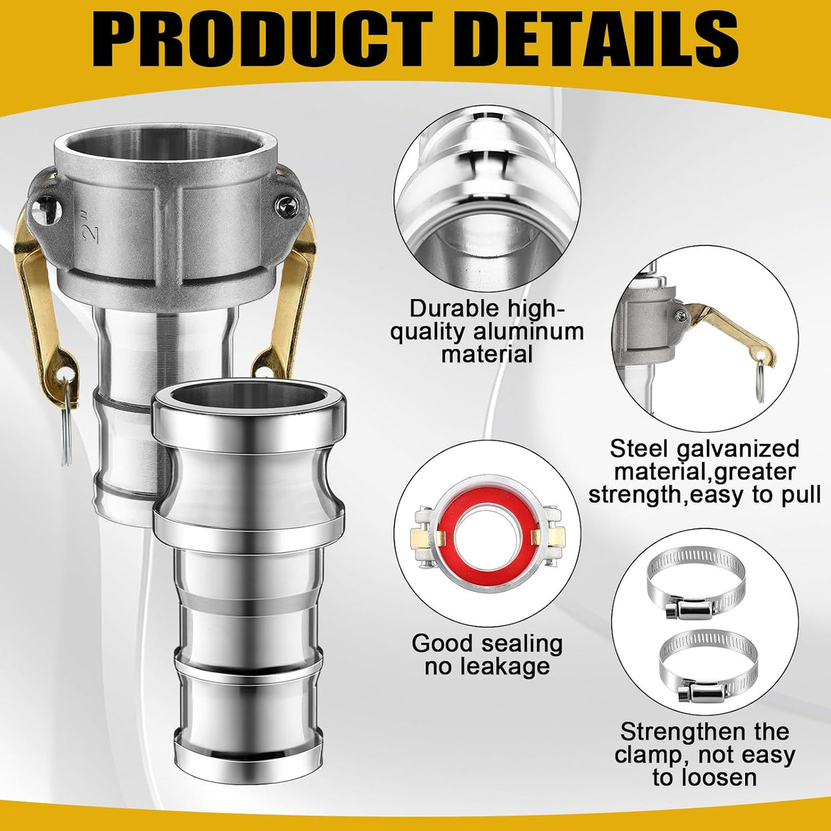 8 Set 2 Inch Camlock Fittings Type C&E