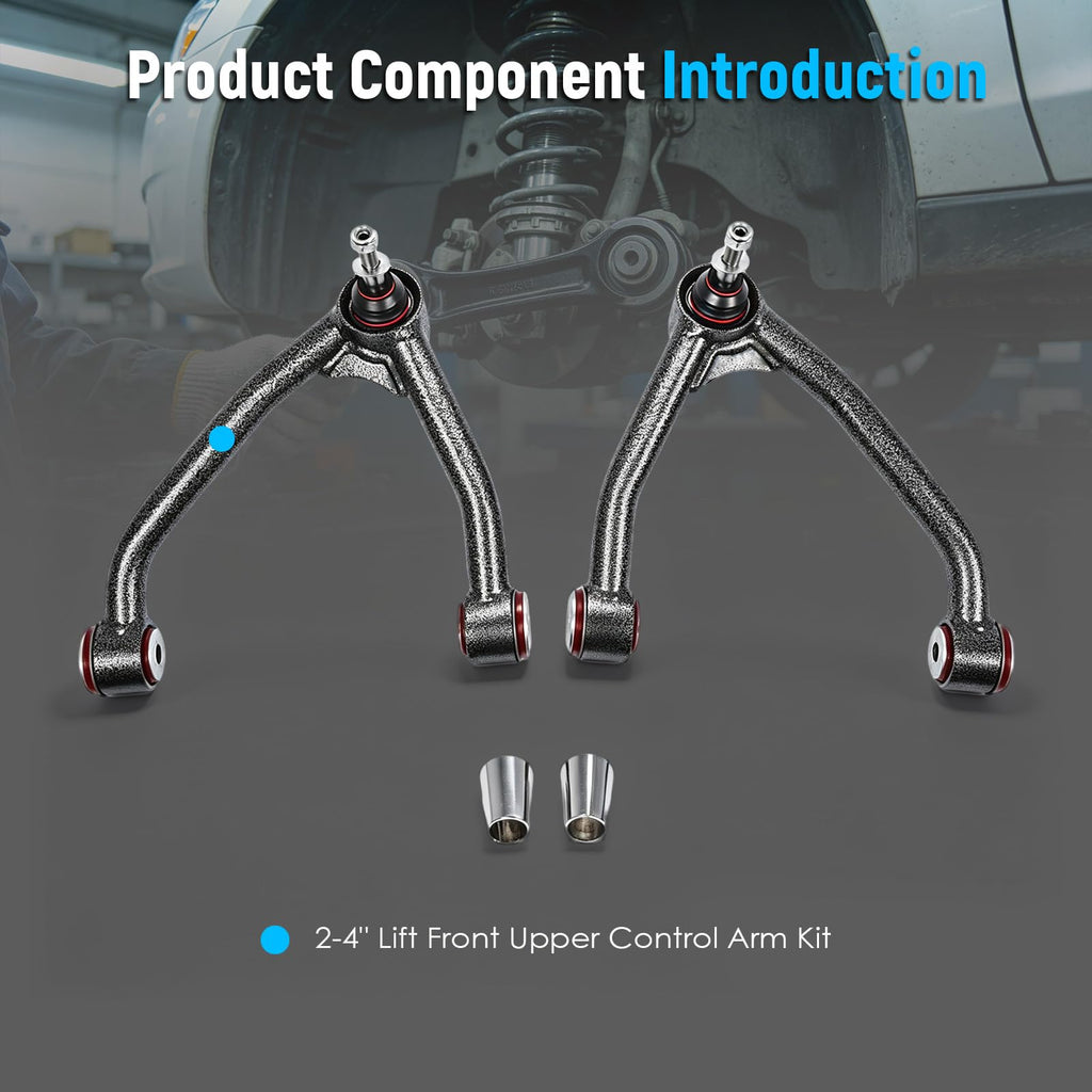 Globclufix 2-4" Lift Front Upper Control Arm Compatible with Yukon 07-14
