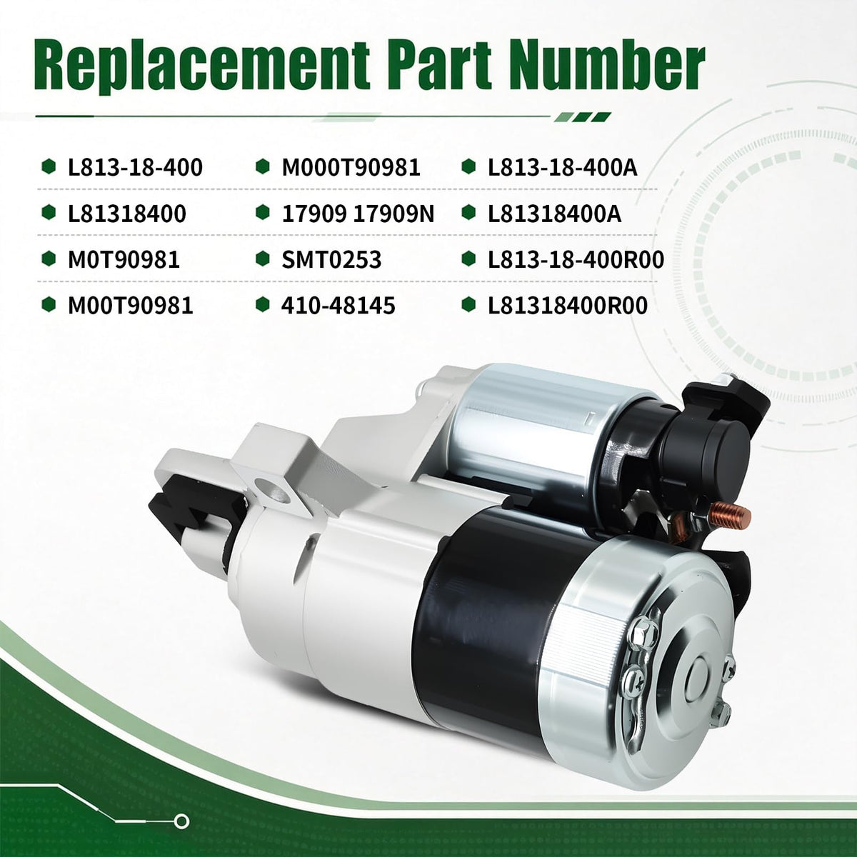 Yunnergo L81318400 Starter Compatible with 3 2004-2009 2.0L I4