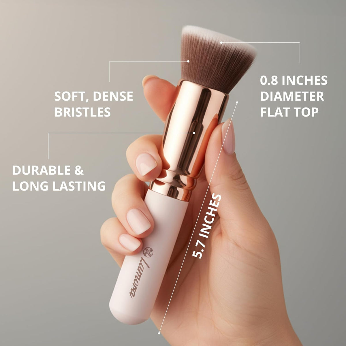 Flat Top Kabuki Foundation Brush - Liquid Cream Powder Face Brush