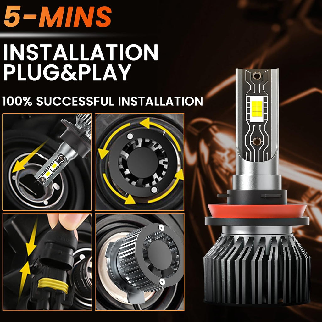Driving Light Bulb Fit for Chevy Silverado 1500 2007-2015 / Silverado 2500HD 3500HD 2007-2021 High Low Beam Fog Light