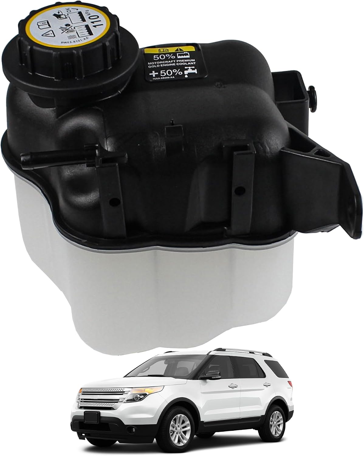 Engine Coolant Reservoir Tank Compatible with 2008-2018 Ford