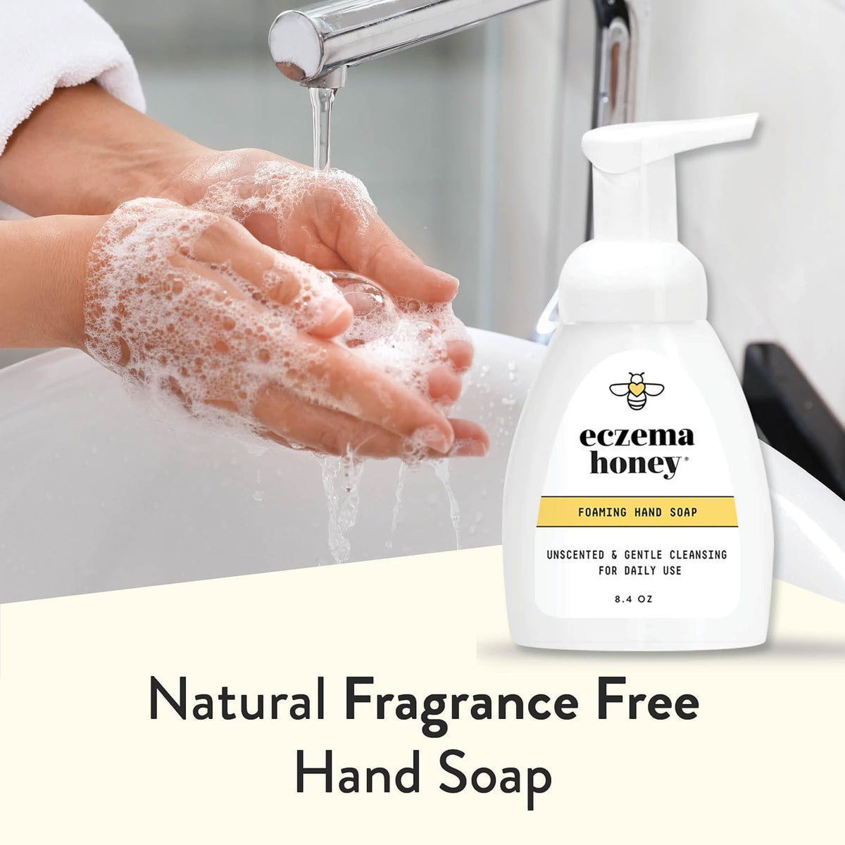 Gentle Foaming Hand Soap, Non-Toxic Unscented Soap (8.4 Oz)