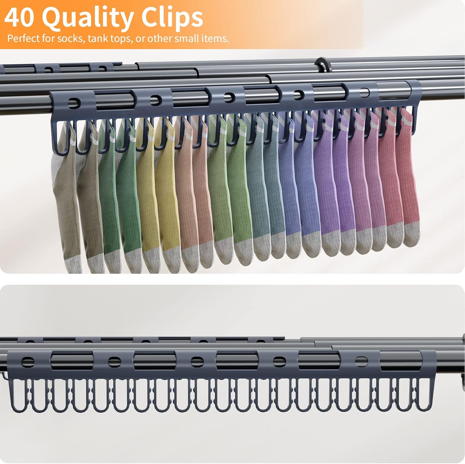 Clothes Drying Rack Foldable Drying Rack Clothing Black-1pack | for Laundry - 40" x 28.8" x 14.2", Space Saving