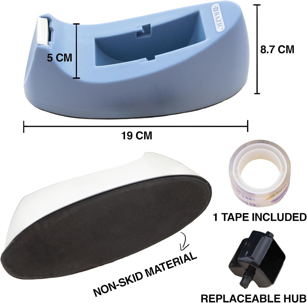 Desktop Tape Dispenser with Refill, 1 in Core, 4-Set