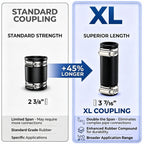 ElaraBerry 8 Pack 3/4" XL Flexible PVC Pipe Coupling with Clamp
