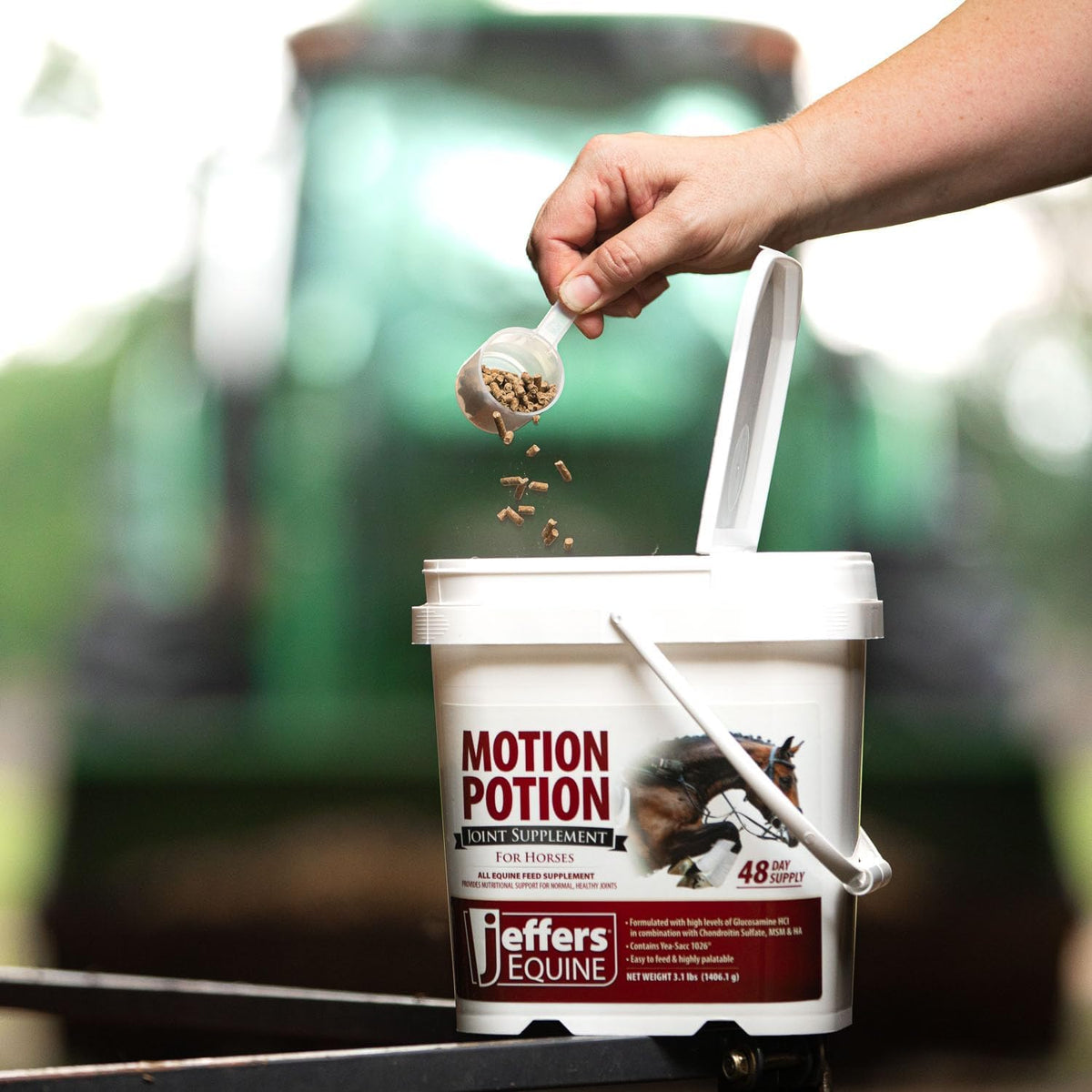 Motion Potion Horse Joint Supplement Pellets – Glucosamine HCL, MSM, Chondroitin, Hyaluronic Acid, Vitamin C & E