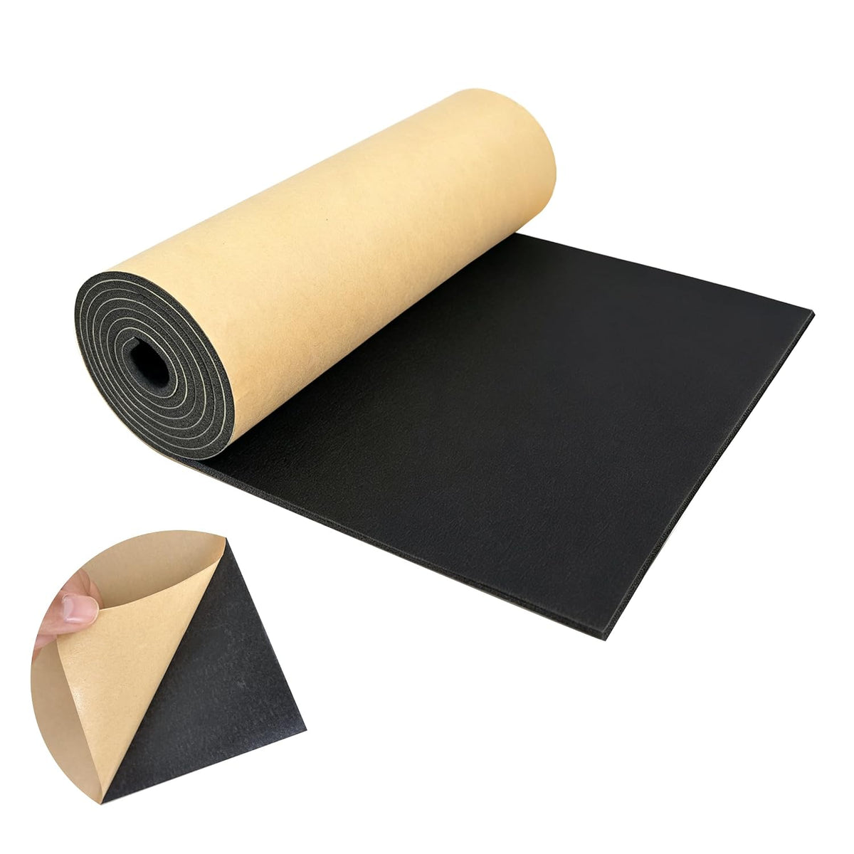 Adhesive Closed Cell Foam Padding 1/8" Thick, 12” x 59” Neoprene Foam Sheet