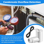 6 Pack SS2 Float Switch for Easy Installation, AC Float Switch with 3/4 Inch Adaptor and 6ft Wire, Water Level Accessory for HVAC System with Condensate Overflow Detection