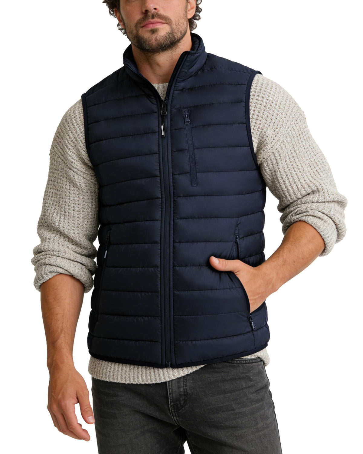 Men's Winter Puffer Vest Outerwear Lightweight Insulated