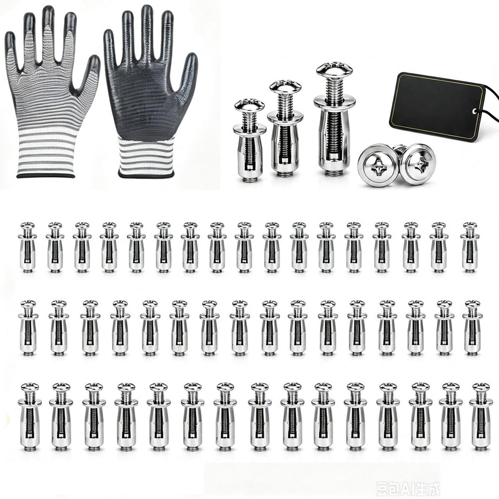 60PCS Button Rivet Locking Nuts Set M4 M5 M6 Flower Nuts with Riveting Tool