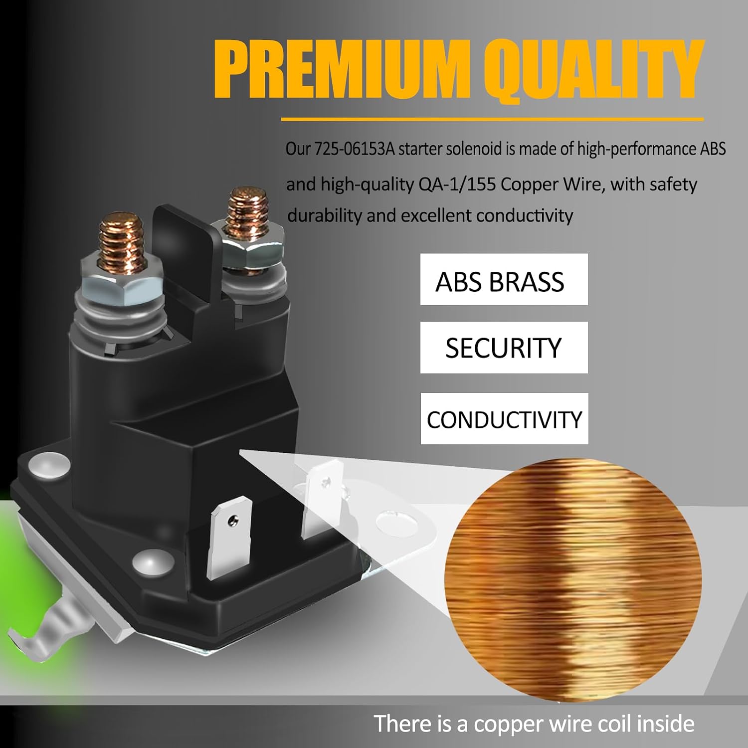 725-06153A 725-06153 Starter Solenoid Relay for Riding Lawn Mower Fit for MTD Troy Bilt Cub Cadet XT2 ZT1 RZT Tractor