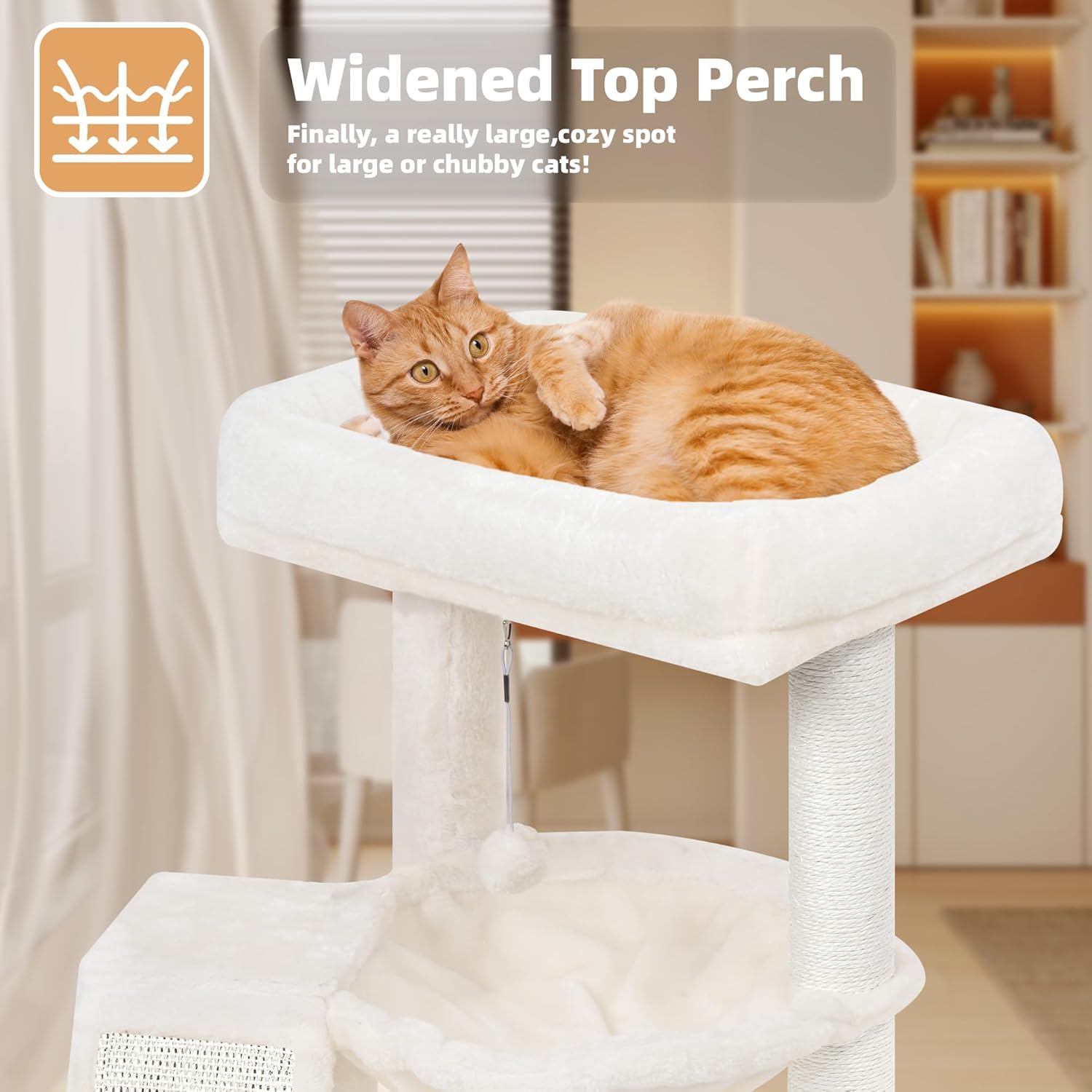 YOUPET Cat Tree with Cat Scratching Post for Indoor Cats, Cat Tower with Scratching Board and Playful Toy Balls, Cat