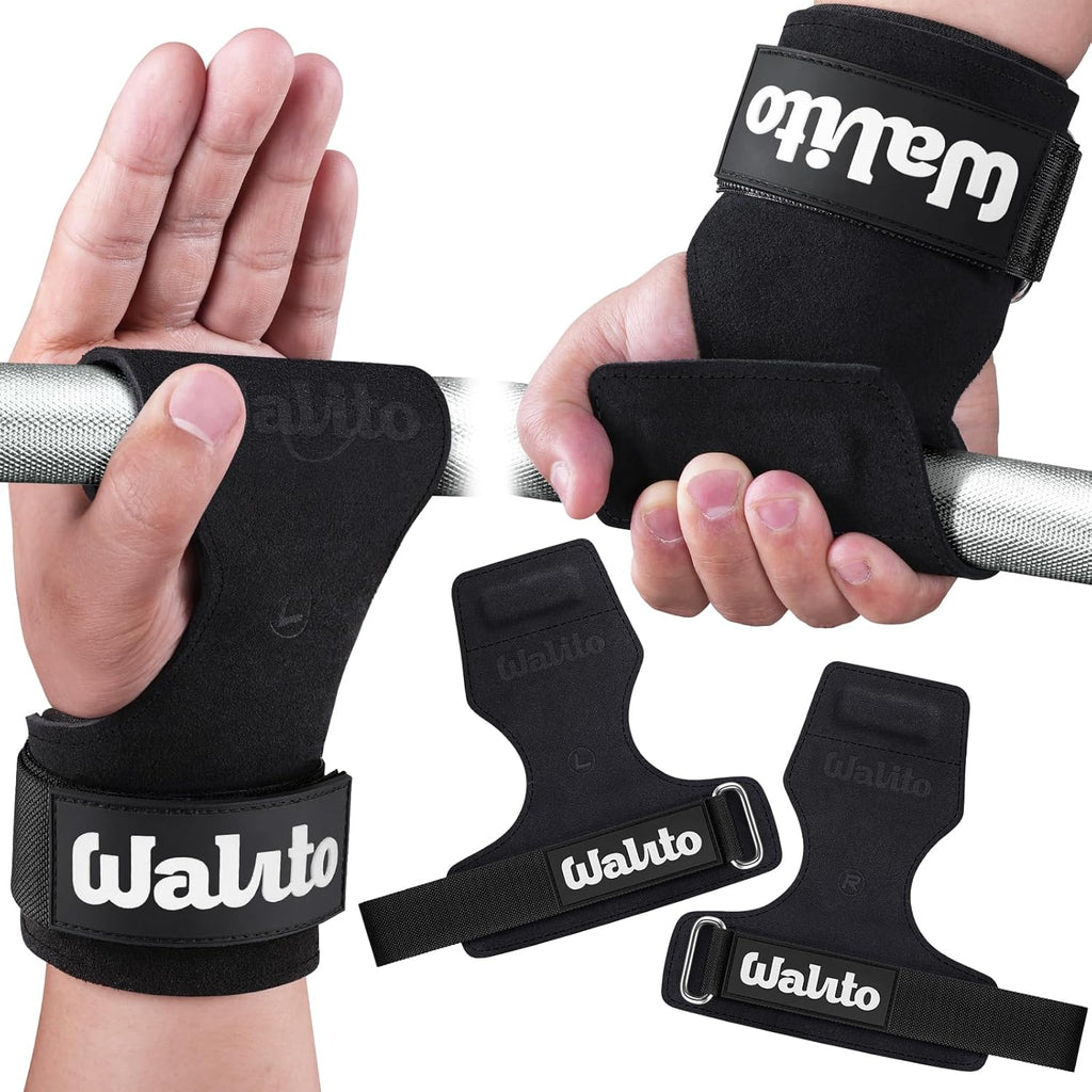 Weight Lifting Wrist Strap，Double Layer Leather Wrist Wraps with Neoprene Padding for Weightlifting & Deadlifts –