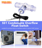 2 Pcs Blue SS1 Float Switch with 3/4" Adapter for HVAC Condensate Overflow