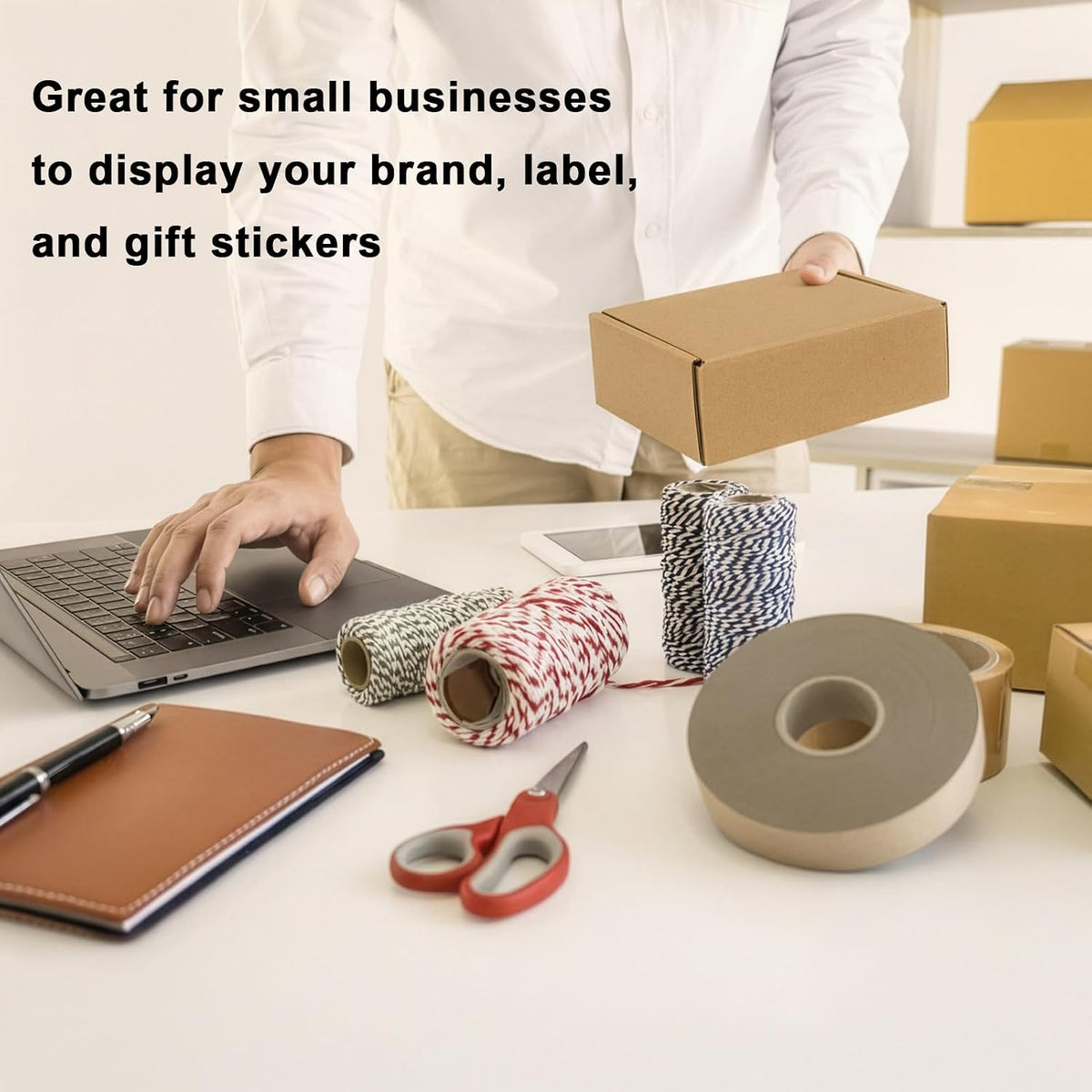 6x4x2 Inches Shipping Boxes Pack of 20, Small Corrugated Cardboard Box for Mailing Packing Literature Mailer