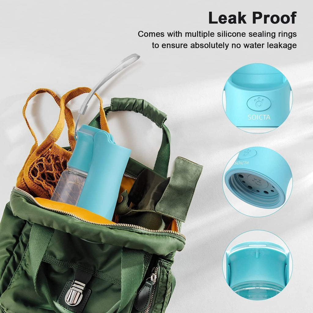 Portable Dog Small Animals Water Bottle for Walking 19 OZ or 12 OZ Pet Water Bottles for Puppy Medium Large Dogs