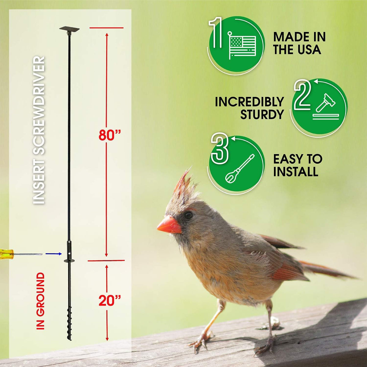 Tool & Die 5 Piece Feeder Pole Set with Twist-in Ground Socket