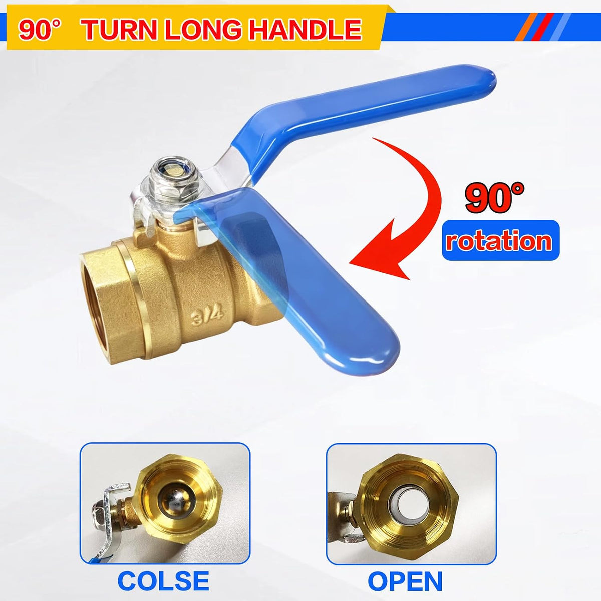 2PCS 1 Inch Full Port Brass Ball Valve,1'' NPT Female Heavy Brass Valve