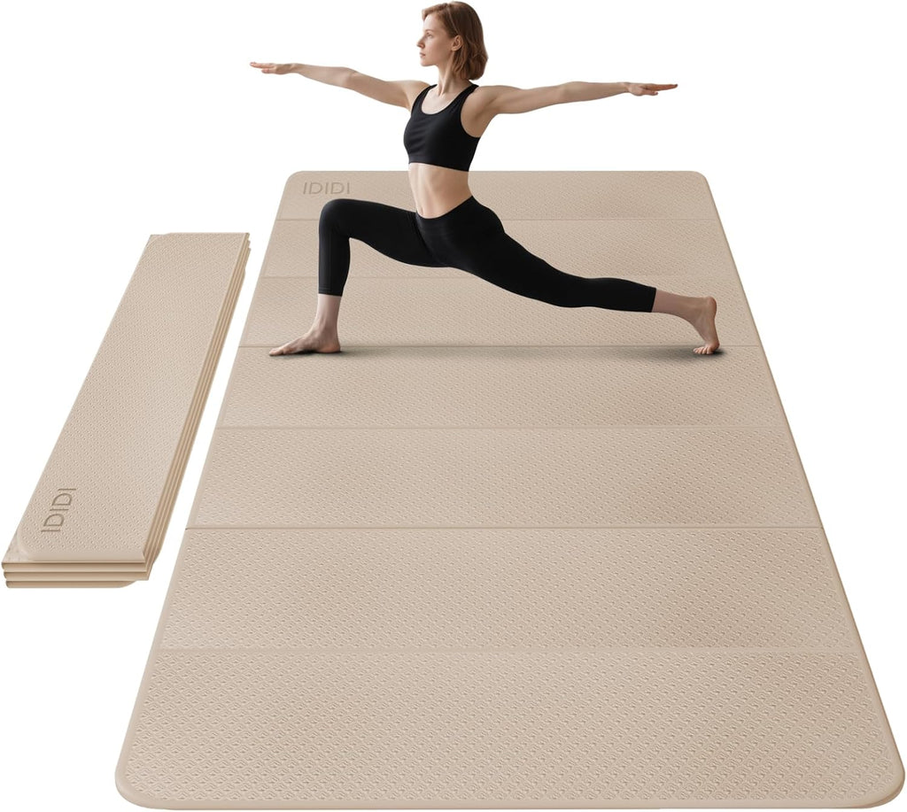 Foldable Yoga Mat Extra Large (74.0" x 47.2" x 0.4") | Double-Sided Non-Slip,Extra Wide Foldable Design,10mm Extra