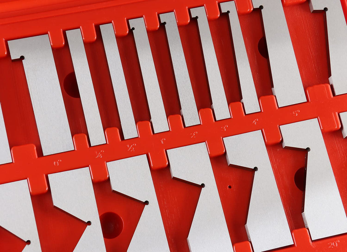 Accusize 17 Pc Precision Angle Block Set, Hardened Steel