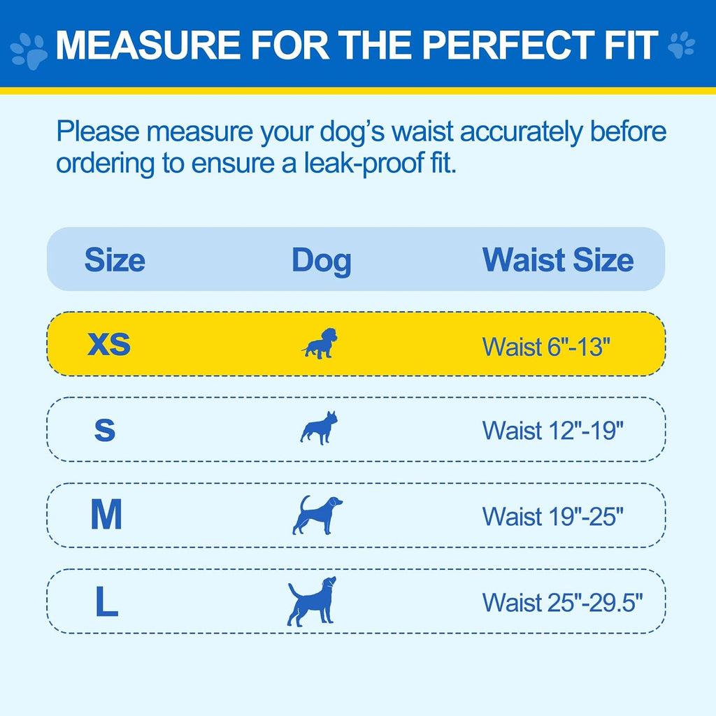 100 Count Dog Belly Bands for Male Dogs, Male Dog Diapers Disposable, Leakproof Dog Wraps with Wetness Indicator