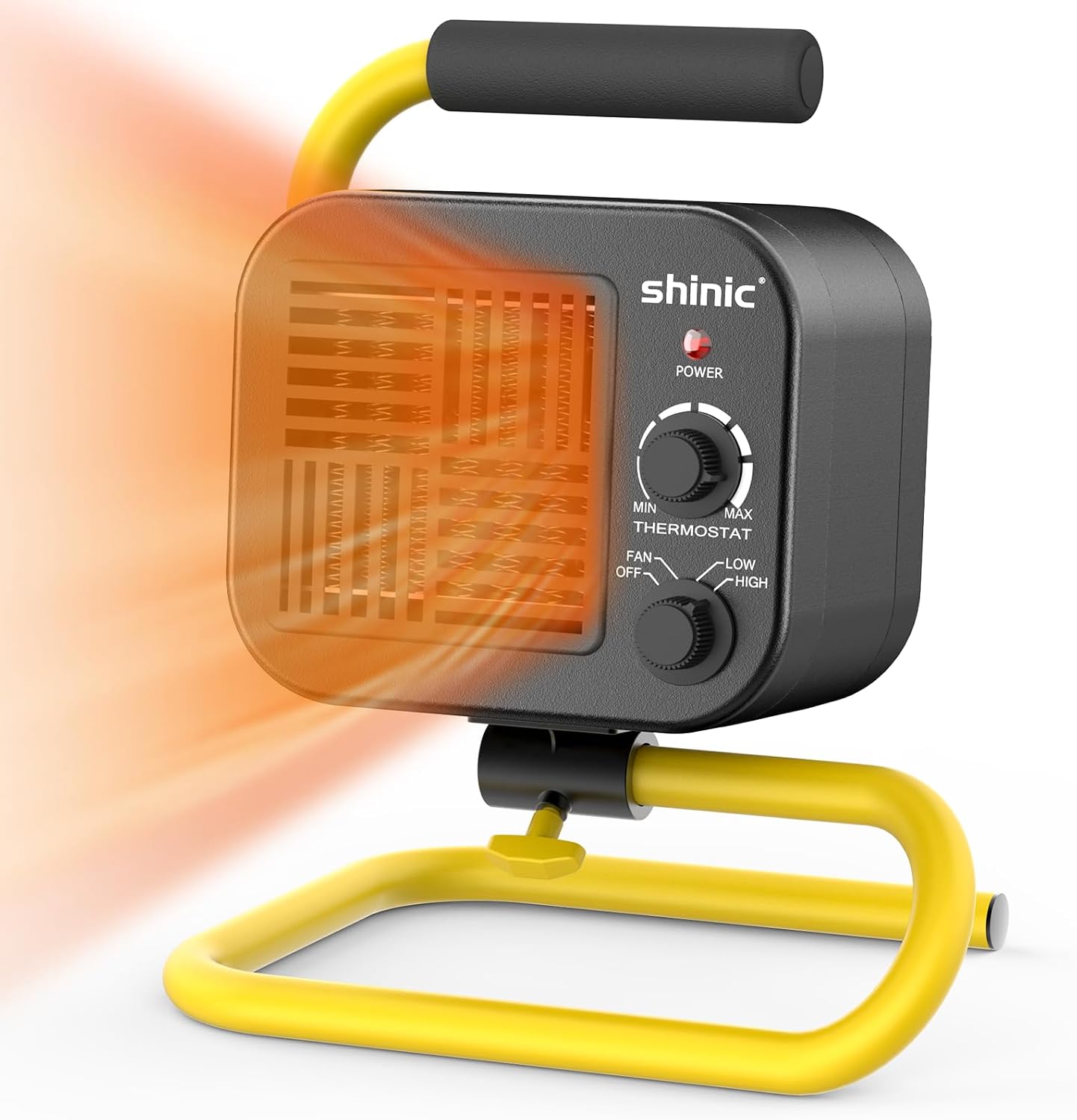 Garage Heaters for Indoor Use, Metal Portable Space Heater with Thermostat, Greenhouse heater, Adjustable Head