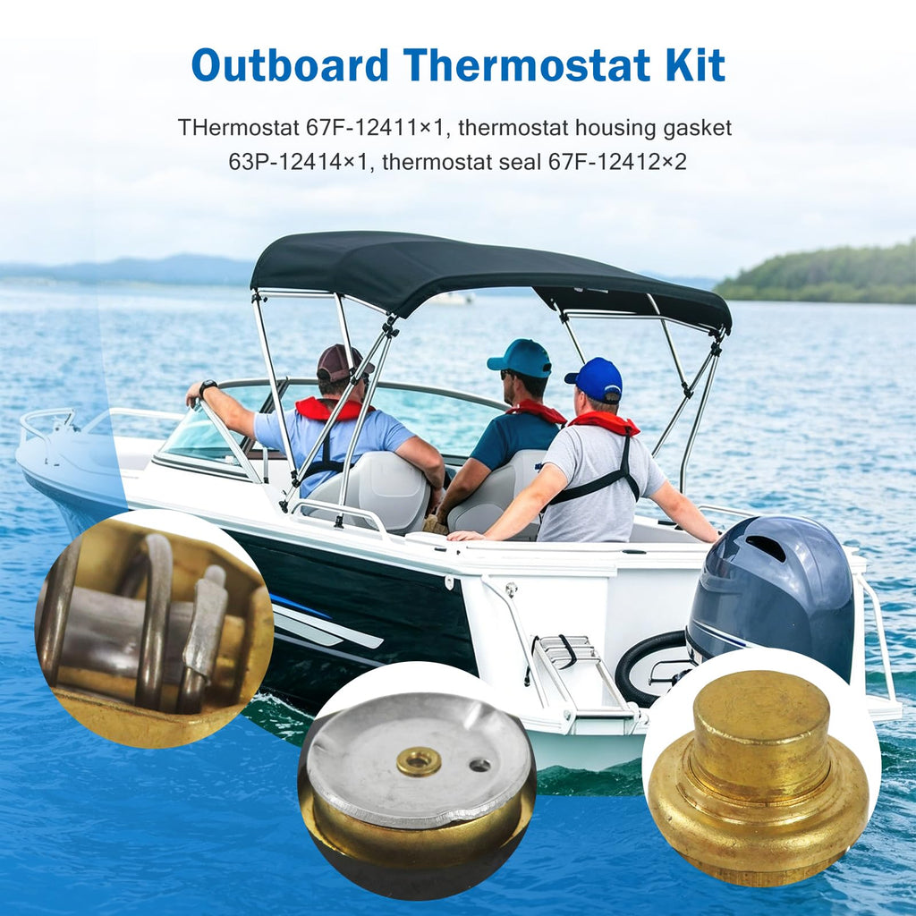 Suifaqi Outboard Thermostat Kit for Suzuki 17670-90J00 and Sierra 18-3632