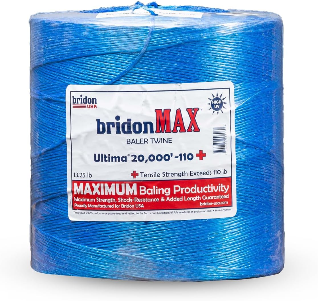 Bridon Max Hay Baling Twine - 110 x 20,000Ft - UV' Single Spool - Blue (4)