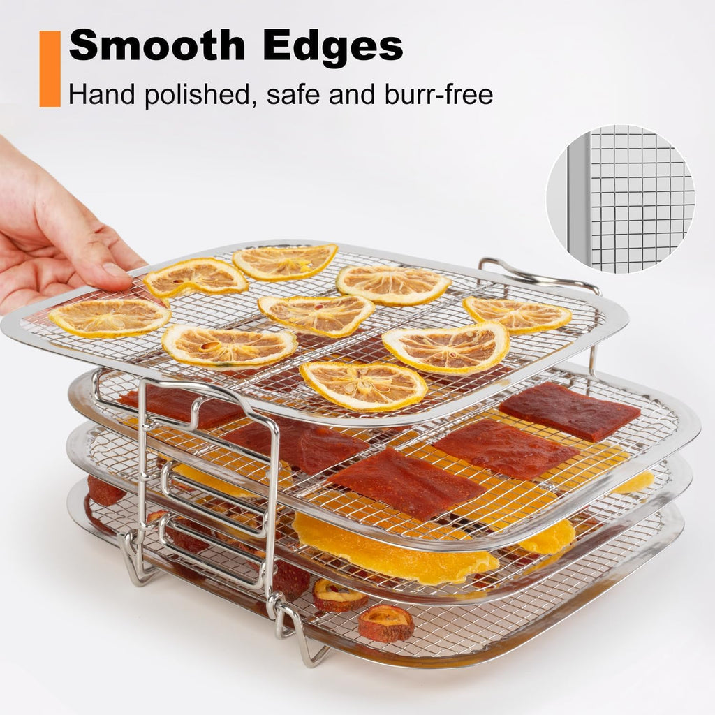 4-Tier Stainless Steel Dehydrator Rack for Instant Vortex Plus 6QT