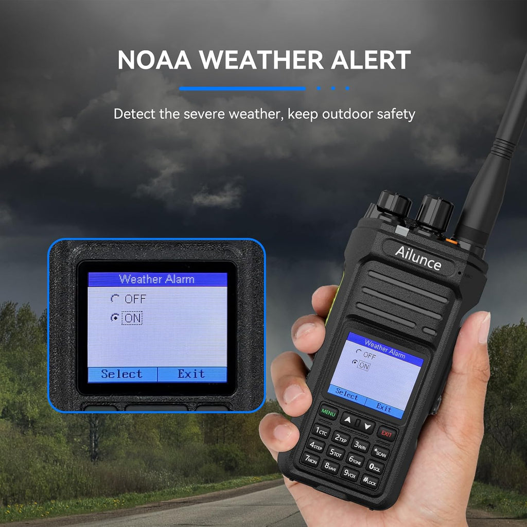Ailunce HA1UV Ham Radio,with 1 Extra Charger,IP67 Waterproof,Long Range Dual Band Handheld Two Way Radio for