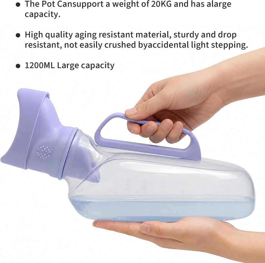 Female Urinal for Women, 40 fl oz, Soft Silicone Opening