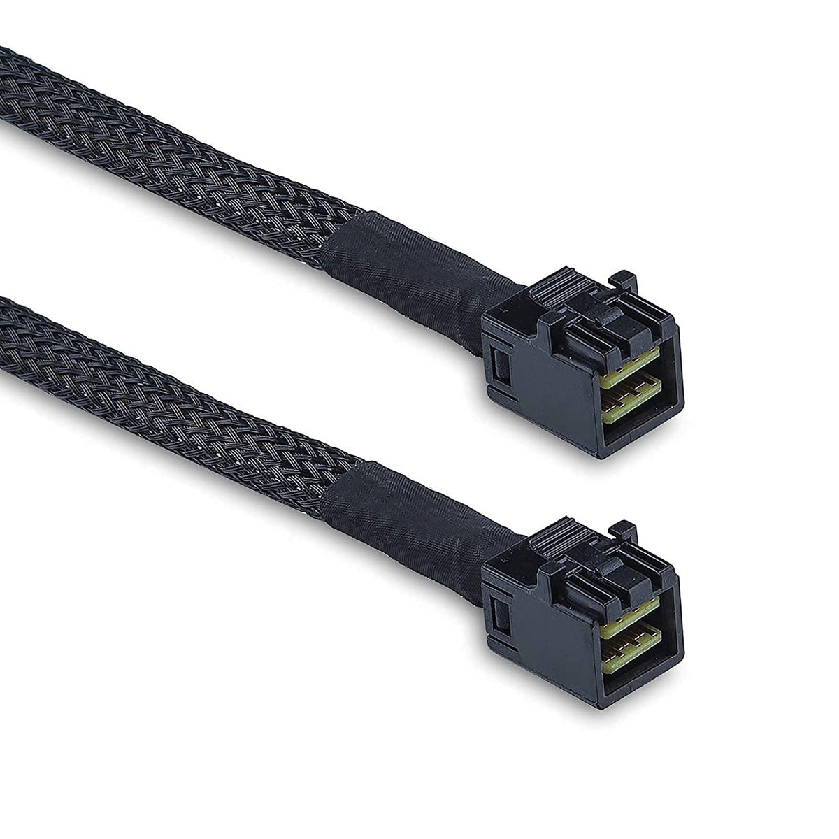 10Gtek SFF-8643 to SFF-8643 12G Internal Mini SAS HD Cable, with Sideband, for NVMe Backplane/RAID Controller, 100-Ohm, Straight to Straight, 0.3-m(0.9ft)