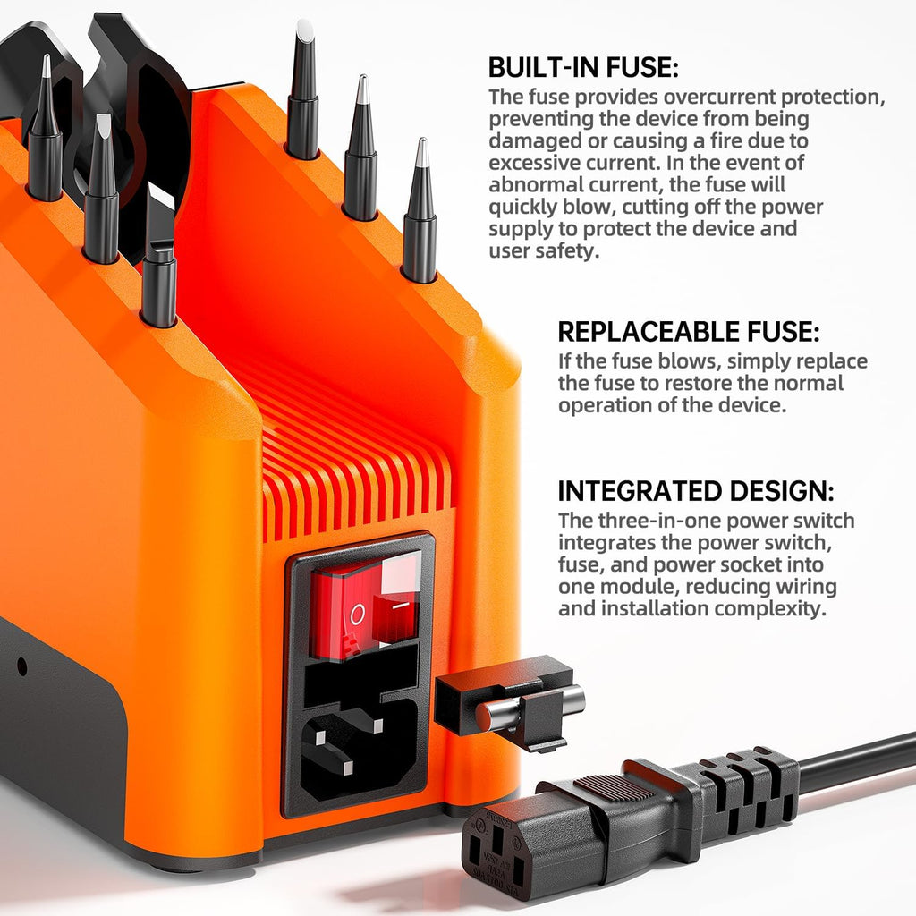 Digital Soldering Iron station Kit, 2 Auxiliary Clamps, 5 Soldering Iron Tips, Solder Wires, Solder Suckers