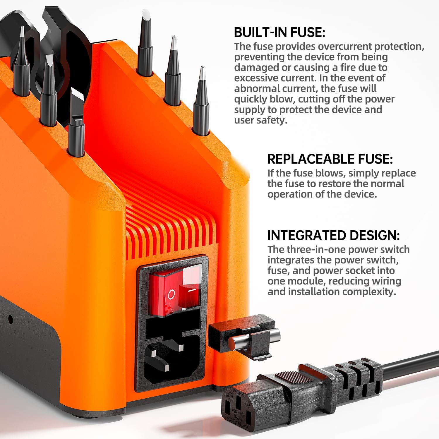 Digital Soldering Iron station Kit, 2 Auxiliary Clamps, 5 Soldering Iron Tips, Solder Wires, Solder Suckers