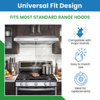 GE WB2X2052 Filter Compatible Replacement – Range Hood Grease Filter, 10.5" Dome Aluminum Mesh, Fits