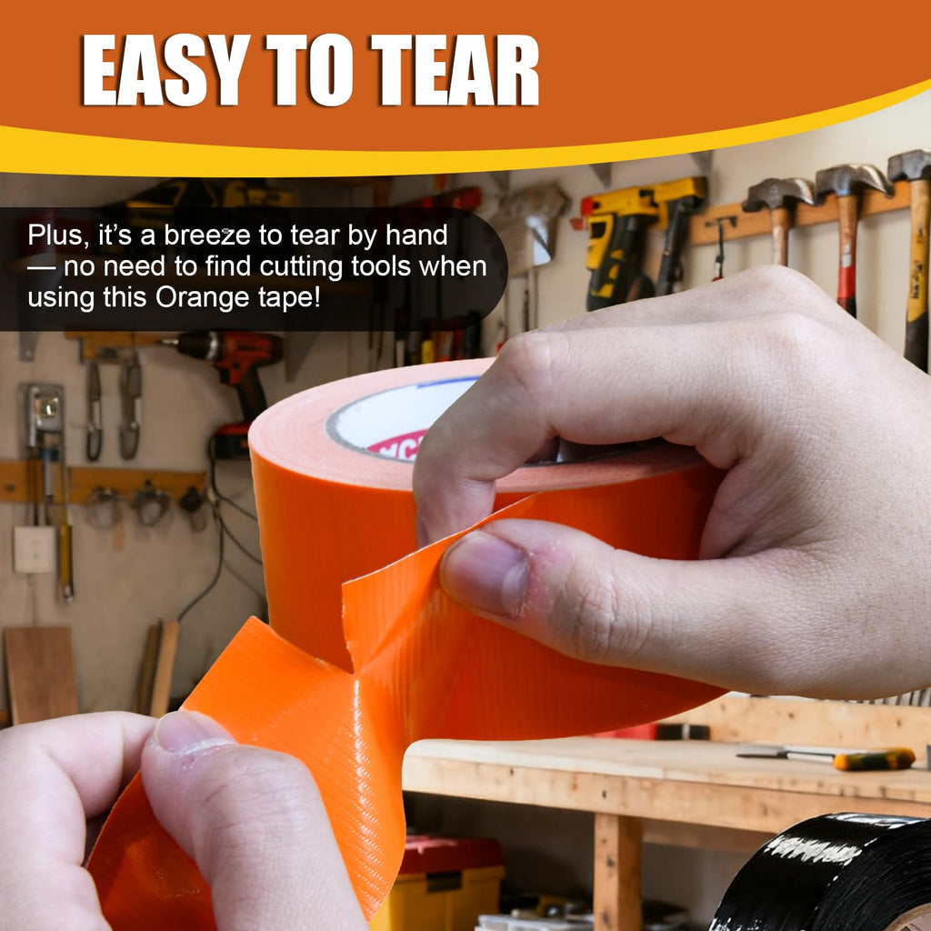 Heavy Duty Orange Duct Tape 2 Inches x 90 Feet, 1 Roll