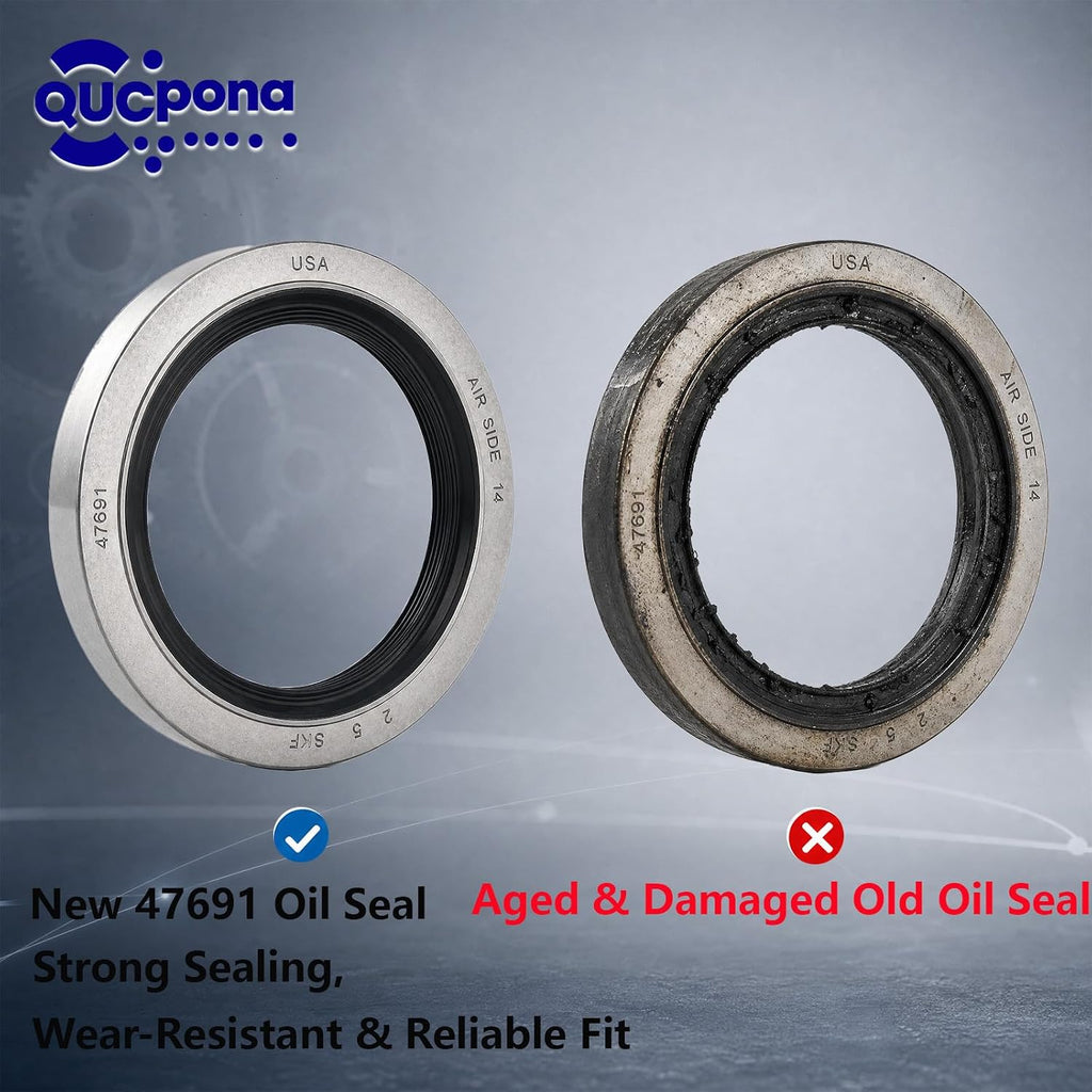 2-Pack QUCpona 47691 Wheel Seal
