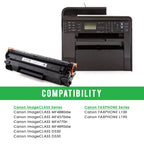 Compatible Toner Cartridges Replacement for Canon 128 (Black, 2-Pack)