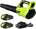 Leaf Blower Cordless, Leaf Blower with Battery and Charger - 2 Speed Modes, 2 Batteries, 20V Powerful Lightweight