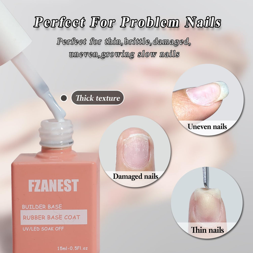 Builder Gel for Nails, Milky White Gel Polish Rubber Base For Nails Strengthener Extension Apex Building Repair UV