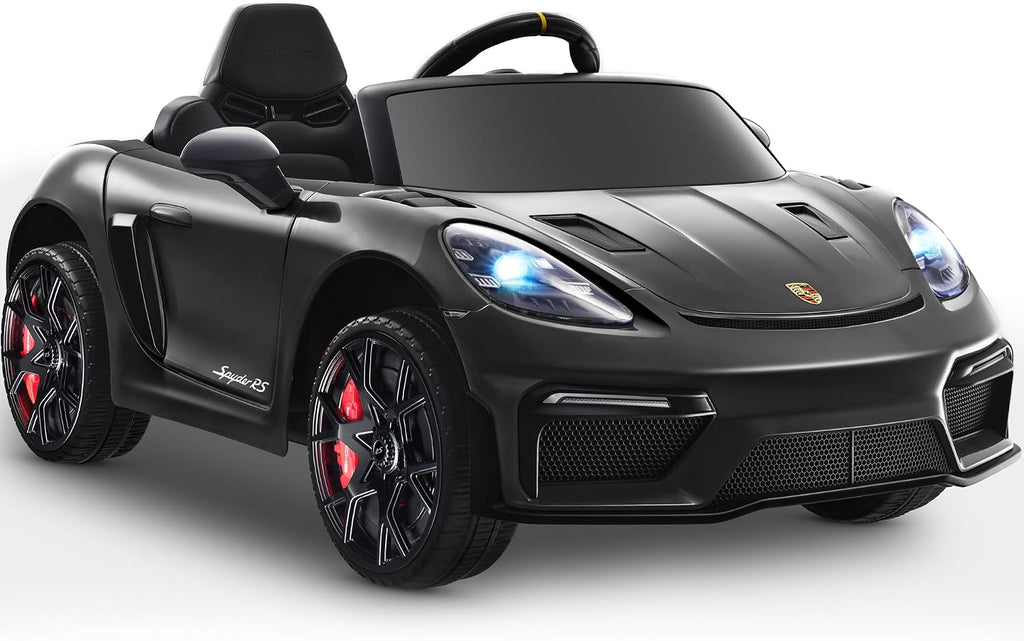 Licensed Porsche 718 12V Electric Car for Kids, Ride on Toys for Toddler, Child Ride on Car w/Parent Remote, Led