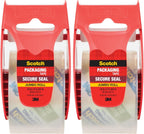 Secure Seal Ultra Clear Packaging Tape, 2 Rolls Clear Packing Tape for Lighter Shipping Boxes, 1.88 in x 50 yd